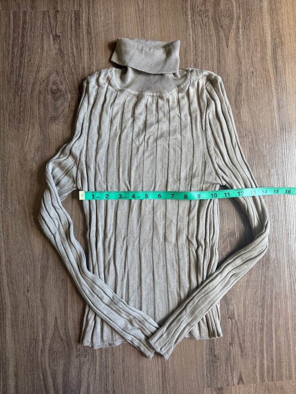 Topshop Ribbed Taupe Turtleneck Sweater